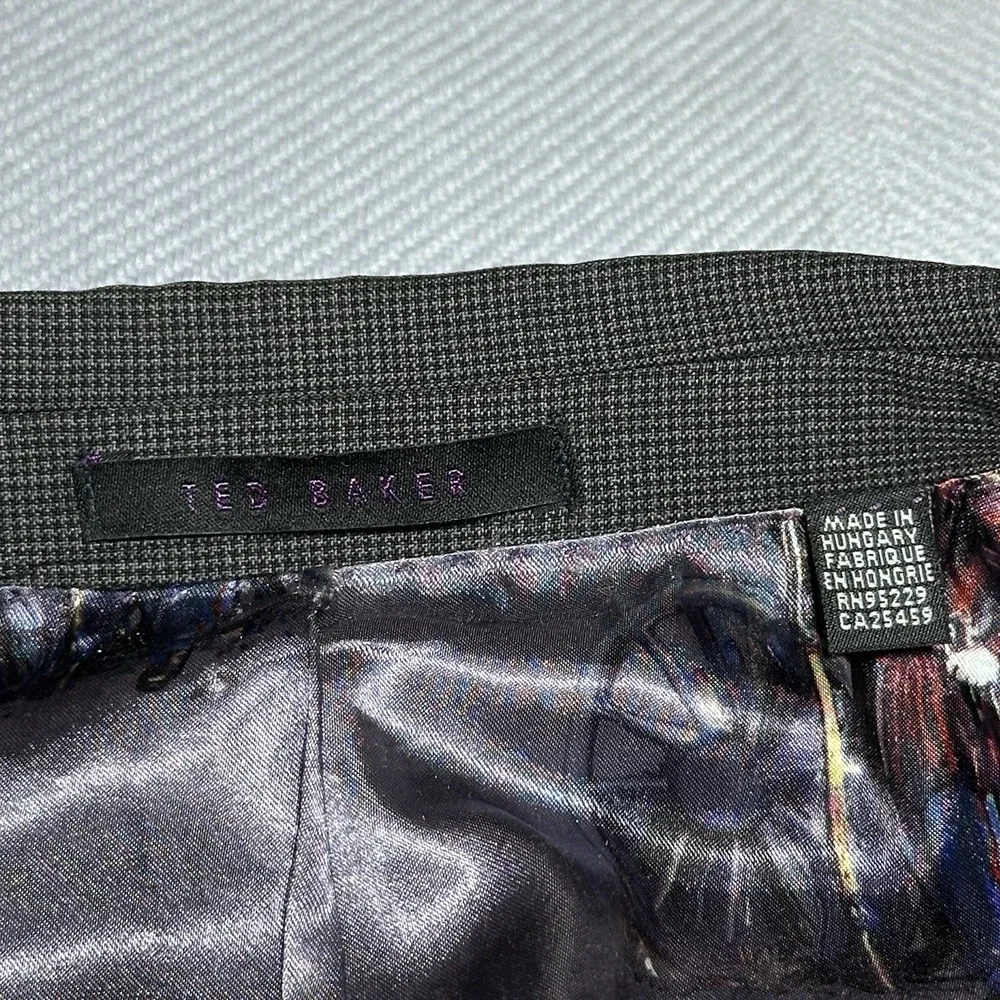 Ted‎ Baker Endurance Dark Gray Wool Surgeon Cuffs Blazer Jacket Men's Size 40L